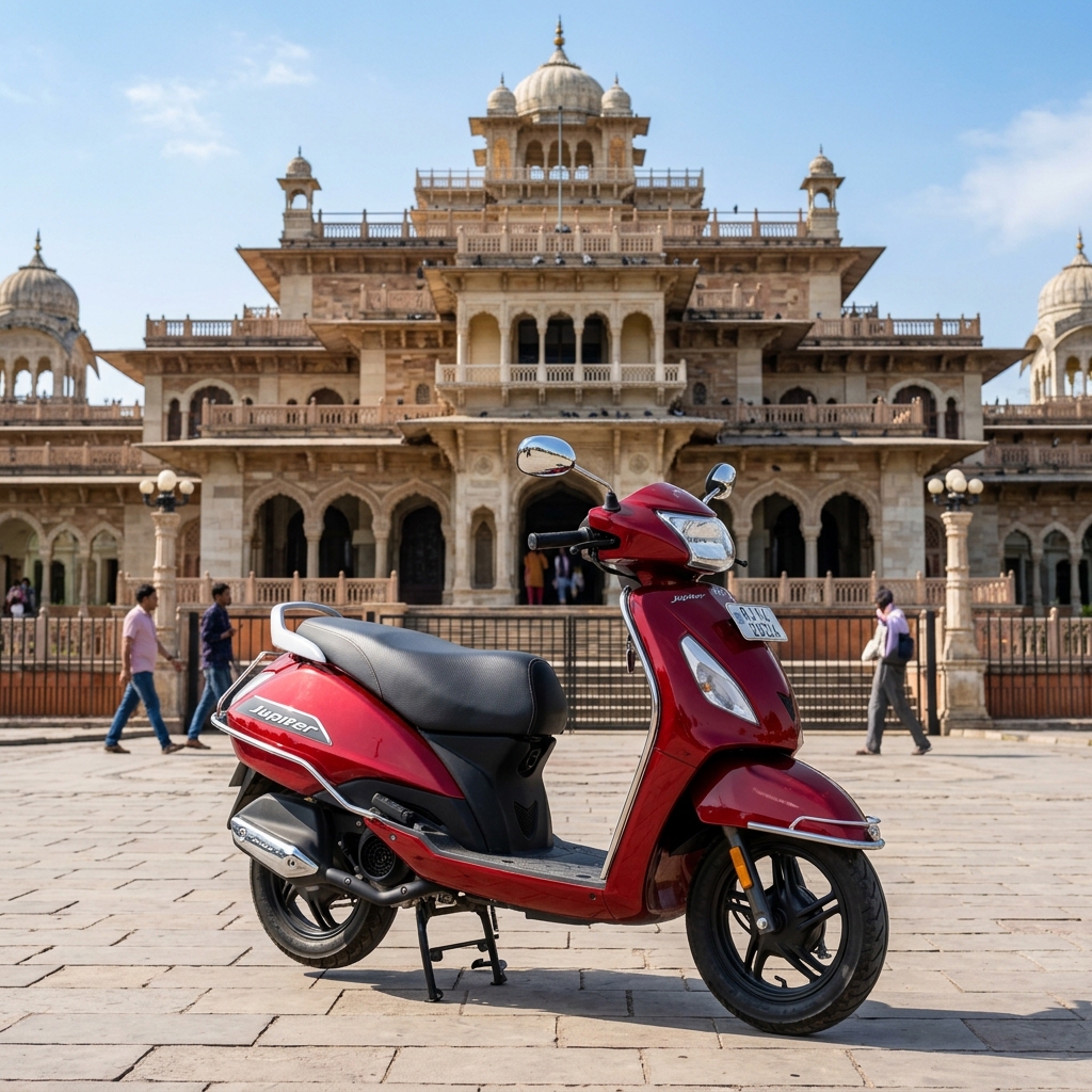 TVS Jupiter 125 scooty rental in Jaipur